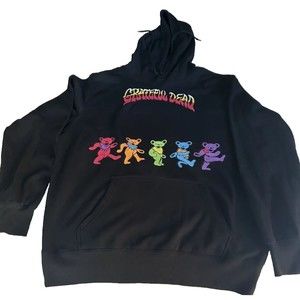 2022 Grateful Dead Dancing Bears Mens’s Pull Over Hoodie Sweatshirt Size L